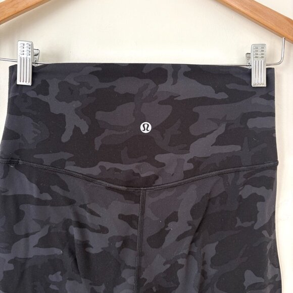 Lululemon Align Nulu Crop 21" Incognito Camo Multi Grey Size 6 Gym Sportswear - Picture 6 of 10